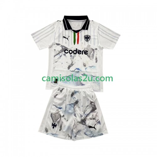 Camisolas de futebol Monterrey FIFA CWC Criança Equipamento Alternativa 2025 Manga Curta Camisolas de futebol Monterrey FIFA CWC Criança Equipamento Alternativa 2025 Manga Curta